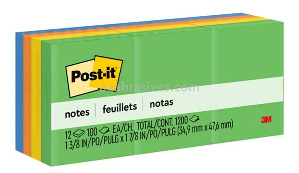 Post-it&trade; Notes 653-AU 1 3/8 in x 1 7/8 in Jaipur Collection 3M 7010412345