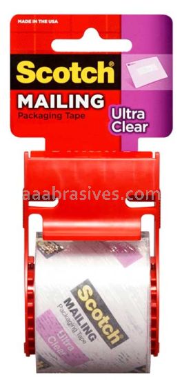 Scotch™ Ultra Clear Packaging Tape w/dispenser 141 Clear 1.88 in x 800 in 3M 7100208704