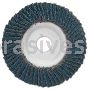 4 x 5/8 120 Merit Type 29 Fiberglass Plate Zirc Powerflex Flap Discs