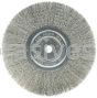 Weiler 01805 8" Narrow Face Crimped Wire Wheel .0118" Stainless Steel Fill 5/8" Arbor Hole