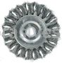 Weiler 08004 3" Standard Twist Knot Wire Wheel .0118" Steel Fill 1/2"-3/8" Arbor Hole
