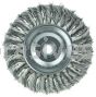 Weiler 08284 4" Standard Twist Knot Wire Wheel .0118" Stainless Steel Fill 1/2"-3/8" Arbor Hole