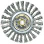 Weiler 08776 Roughneck Jr. 6" Filler Pass Weld Cleaning Brush .023" Steel Wire Fill 5/8"-11 UNC Nut