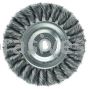 Weiler 09134 4" Standard Twist Knot Wire Wheel .0118" Steel Fill 1/2"-3/8" Arbor Hole