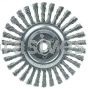 Weiler 09386 Roughneck Jr. 6" Filler Pass Weld Cleaning Brush .023" Steel Wire Fill 5/8"-11 UNC Nut