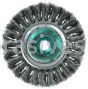 Weiler 13116 Standard Twist Knot Wire Wheel 4" .020" Steel Fill M14 x 2.0 Nut