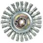 Weiler 13272 Cable Twist Knot Wire Wheel 4" .020" Stainless Steel Fill M10x1.50 Nut