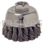 Weiler 13283 2-3/4" Single Row Knot Wire Cup Brush .020" Steel Fill M14 x 2.0 Nut