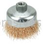 Weiler 14616 4" Crimped Wire Cup Brush .020" Bronze Fill 5/8"-11 UNC Nut