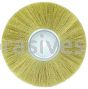 Weiler 22061 4" Plater's Crimped Wire Wheel .004" Brass Fill 1/4" Arbor Hole