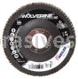 Weiler 31388 4-1/2" Wolverine High Density Flap Disc Flat Type 27 Phenolic Backing 60 Z 7/8" Arbor Hole