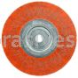 Weiler 35520 6" Polyflex Encapsulated Narrow Face Crimped Wire Wheel .0104" Steel Fill 5/8"-1/2" Arbor Hole