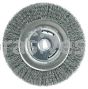 Weiler 36204 Wolverine 6" Crimped Wire Wheel .014" Steel Fill Wide Face 5/8"-1/2" Arbor Hole
