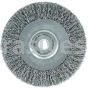 Weiler 36262 Wolverine 4" Crimped Wire Wheel .014" Steel Fill Narrow Face 1/2"-3/8" Arbor Hole
