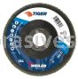 Weiler 50713 5" Tiger Disc Abrasive Flap Disc Flat Type 27 Phenolic Backing 40 Z 7/8" Arbor Hole
