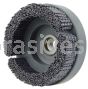 Weiler 86160 4" Diameter FME-Compliant Black Nylox Cup Brush 80CG Crimped Rectangular Fill