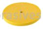 Unmounted Buffing Wheel 8" Dia. 5/8" Arbor Hole 50 Ply Spiral Sewn 158-Y Treated Yellow