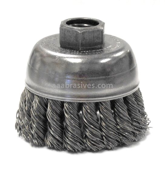2-3/4" Single Row Wire Cup Brush, .020, M14 x 2.0 A.H., Retail Pack (SRA-2)