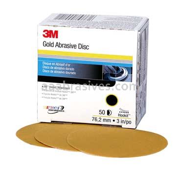 3M™ 7000119711 3" P240 Grit 216U Hookit™ Gold Sanding Disc 00915
