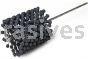 Weiler 34294 CrossFlex Heavy Duty Bore Brush 6 Diameter 120 SC Grit