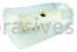 Weiler 75570 8" Vat Brush White Nylon Fill Plastic Block