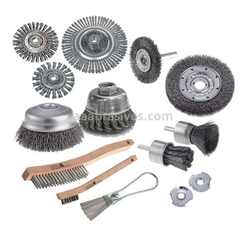 CGW 60250 3/4 Crimped End Brush .010 Stainless Steel with 1/4 Shank