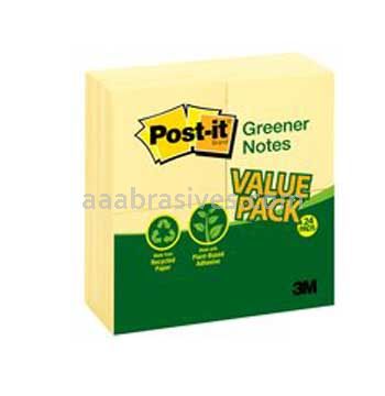 Post-it™ Greener Notes 654RP-24YW 3 in x 3 in Canary Yellow 3M 7010369655