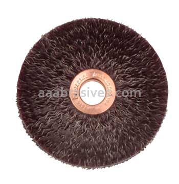 Weiler 35250 3" Polyflex Encapsulated Small Diameter Crimped Wire Wheel .0118" Steel Fill 1/2" Arbor Hole