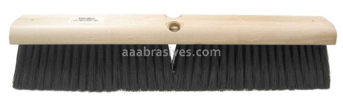 Weiler 42037 24" Medium Sweep Floor Brush Black Polypropylene Fill