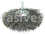 Weiler 17922 4" Stem-Mounted Concave Crimped Wire Wheel .008" Steel Fill 1/4" Stem