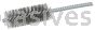 Weiler 21124 1" Power Tube Brush .006" Stainless Steel Wire Fill 2-1/2" Brush Length