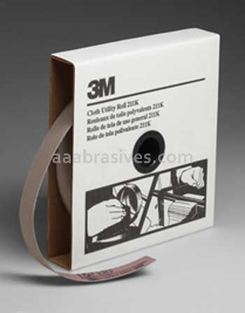3M™ 7000118343 1 x 50 yds 220 Grit J-weight 211K Utility Cloth Roll