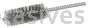 Weiler 21125 1" Power Tube Brush .0104" Stainless Steel Wire Fill 2-1/2" Brush Length