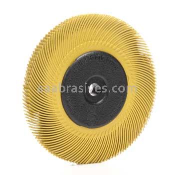 3M&trade; 7100138300 6 x 7/16 x 1 80 Grit Scotch-Brite&trade; Radial Bristle Brush with Adapter
