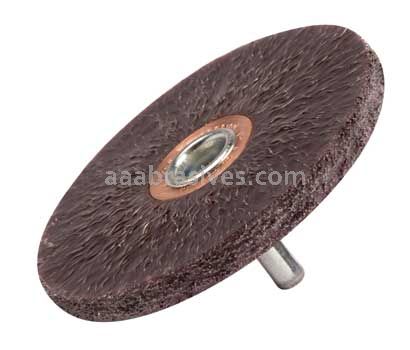 Weiler 35315 3" Polyflex Encapsulated Stem-Mounted Crimped Wire Wheel .0118" Steel Fill 1/4" Stem