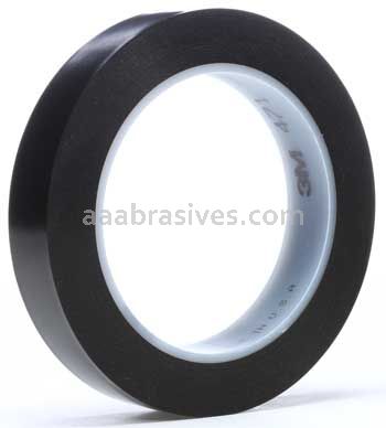 3M™ 7000047458 Vinyl Tape 471 Black 1" x 36 yards