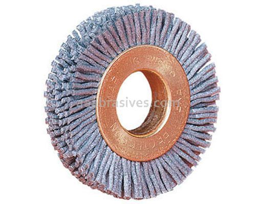 Weiler 17556 - 2-1/2" .026/120 CG, 5/8" AH Copper Center Nylox Wheel - 012382175566