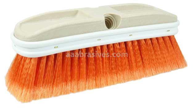 Weiler 42210 9-1/2" Truck Wash Brush Flagged Orange Polystyrene Fill