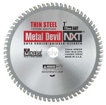 Morse Metal Devil NXT® Thin Steel 7" 68 Teeth Circular Saw Blades