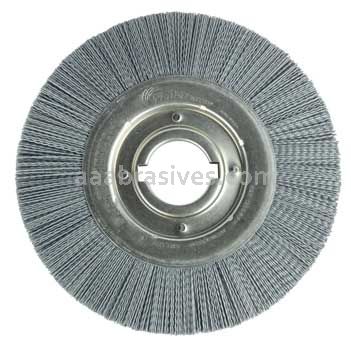 Weiler 83515 10" Crimped Filament Nylox Wheel .040/120 SC Fill 2" Arbor Hole Composite Metal Hub