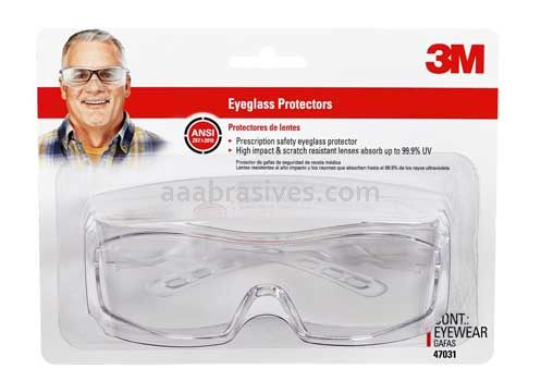 3M™ 7010376783 Over The Glass Safety Eyewear 47031-WZ6 Clear Frame Clear/Scratch Resistant Lens