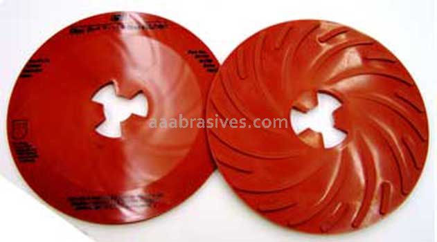 3M™ 7000144145 9” Extra Hard Red Disc Pad Ribbed 81728