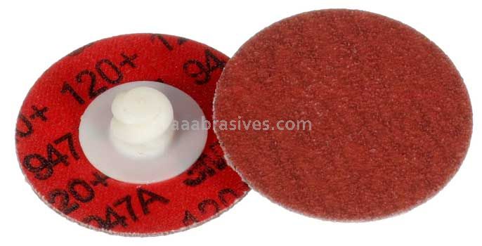 3M™ 7100076932 1-1/2" 120 Grit Maroon TR 947A Cubitron™ II Roloc™ Durable Edge Disc