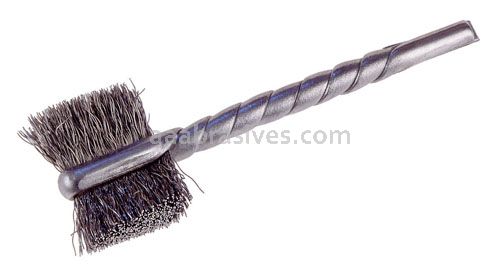 Osborn 1-1/4” Side Action Wire Tube Brush (.005 SS With 1/8” Stem Dia)#35245