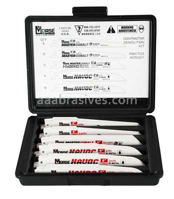 Morse® Demolition Reciprocating Saw Blade Kit With Plastic Carry Case | 27 Piece Kit