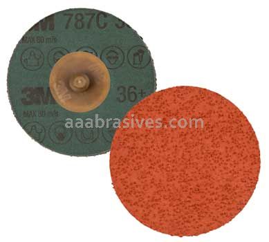 3M&trade; 7100100980 4" 36+ Grit TR 787C Roloc&trade; Fibre Disc