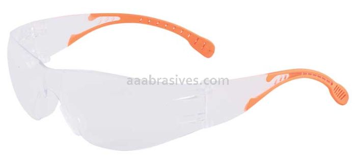 ERB 16267 I-Fit Flex Eye Protection Clear and Orange Temples | Clear Lenses