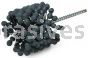 Weiler 34261 CrossFlex Heavy Duty Bore Brush 3 Diameter 320 SC Grit