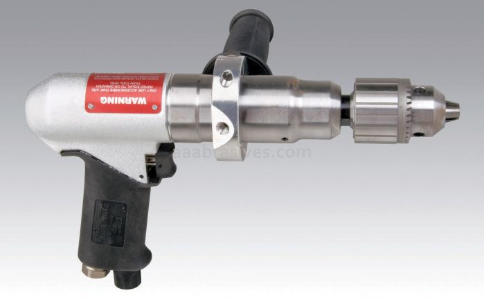 Dynabrade 53092 - 1/2" Drill .7 hp, 500 RPM, Pistol Grip, Geared, Rear Exhaust, Keyed Chuck