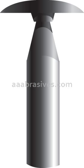 B-71, 5/8x3/32x1/8"sk, Mounted Point, Vitrified, PA/O